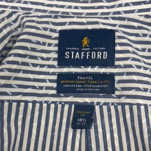 Stafford Dress Shirt Size Small 14.5/32-33 - Picture 2 of 7
